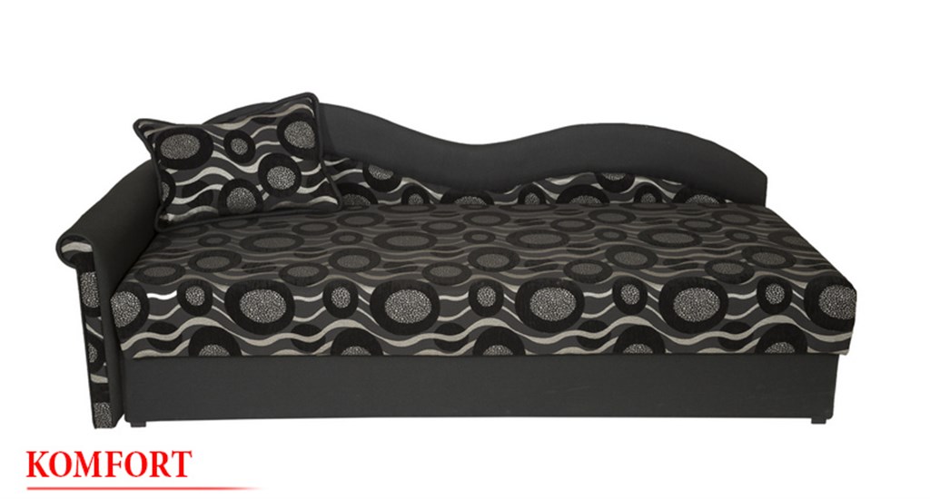 <h3>Tapczanik 1-osob. </h3>szerokość 200cm, <br />głębokość 85cm, <br />spanie 80cm x 190cm